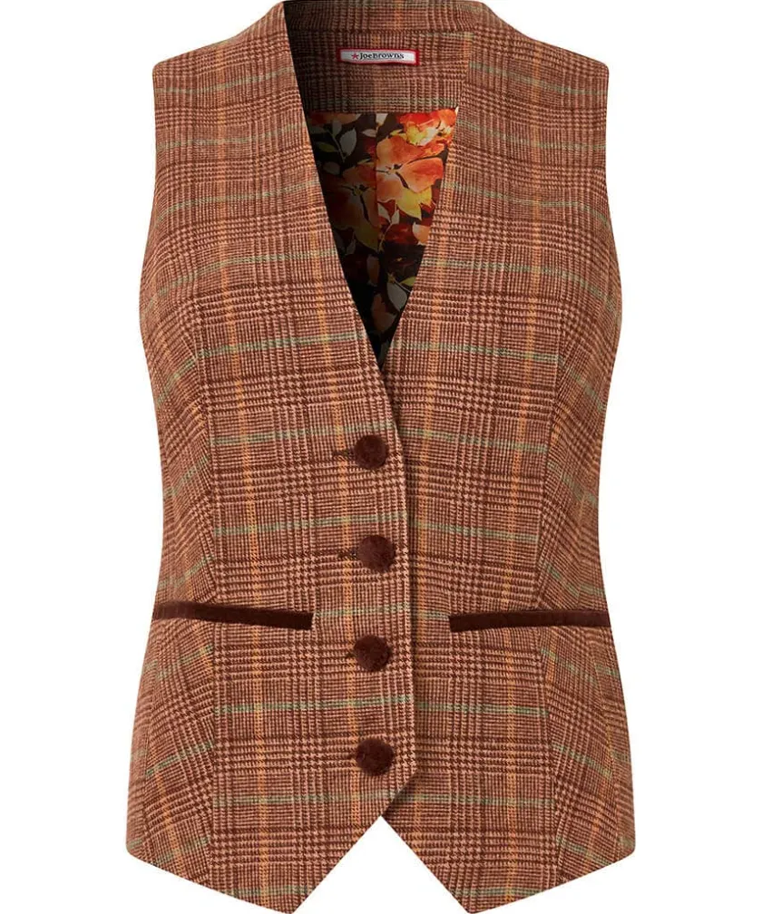 Joe Browns Heritage Check Waistcoat-Women Waistcoats|Coats & Jackets