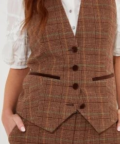 Joe Browns Heritage Check Waistcoat-Women Waistcoats|Coats & Jackets