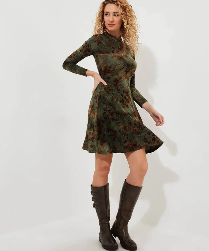 Joe Browns Jemima Flocked Jersey Dress-Women Dresses