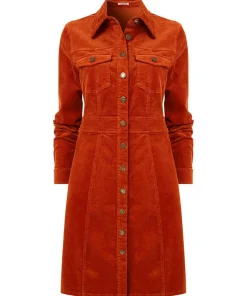 Joe Browns Josie Cord Button Through Dress-Women Dresses