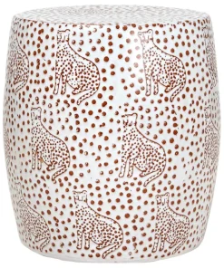 Joe Browns Lavish Leopard Ceramic Stool- Furniture & Storage|Animal Décor