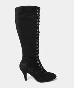Joe Browns Layla Lace Up Embroidered Boots-Women Heels|Boots