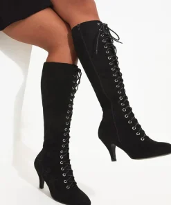 Joe Browns Layla Lace Up Embroidered Boots-Women Heels|Boots