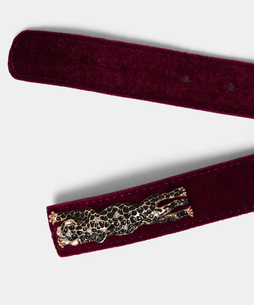 Joe Browns Leopard Trim Deco Velvet Belt-Women Matching Shoes & Bags|Gifts