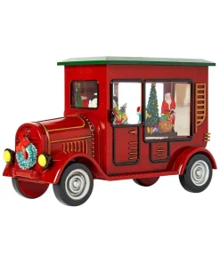 Joe Browns Lights And Sparkle Santa Spinner Bus Ornament- Lighting & Lamps|Home Accessories