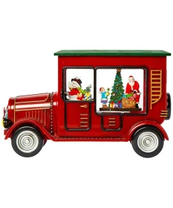 Joe Browns Lights And Sparkle Santa Spinner Bus Ornament- Lighting & Lamps|Home Accessories