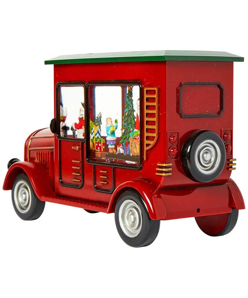 Joe Browns Lights And Sparkle Santa Spinner Bus Ornament- Lighting & Lamps|Home Accessories