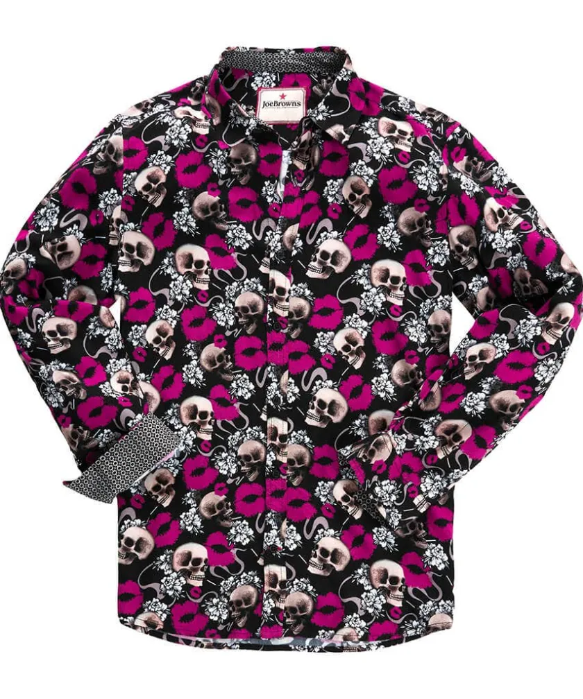Joe Browns Lips And Skull Shirt- Men's Clothing|Gifts