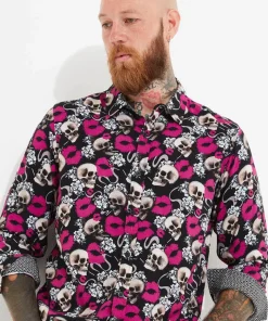 Joe Browns Lips And Skull Shirt- Men's Clothing|Gifts