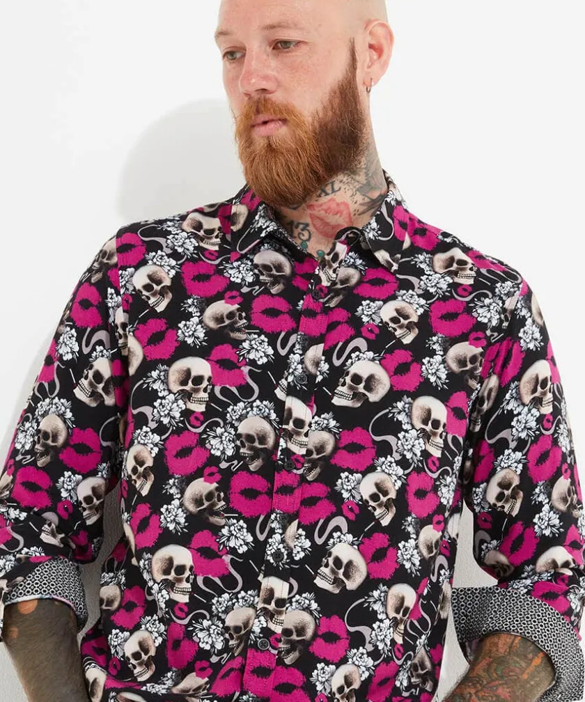 Joe Browns Lips And Skull Shirt- Men's Clothing|Gifts