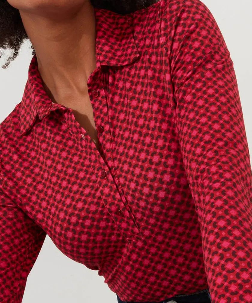 Joe Browns Lola Geo Jersey Print Top-Women Tops, Tunics & Blouses