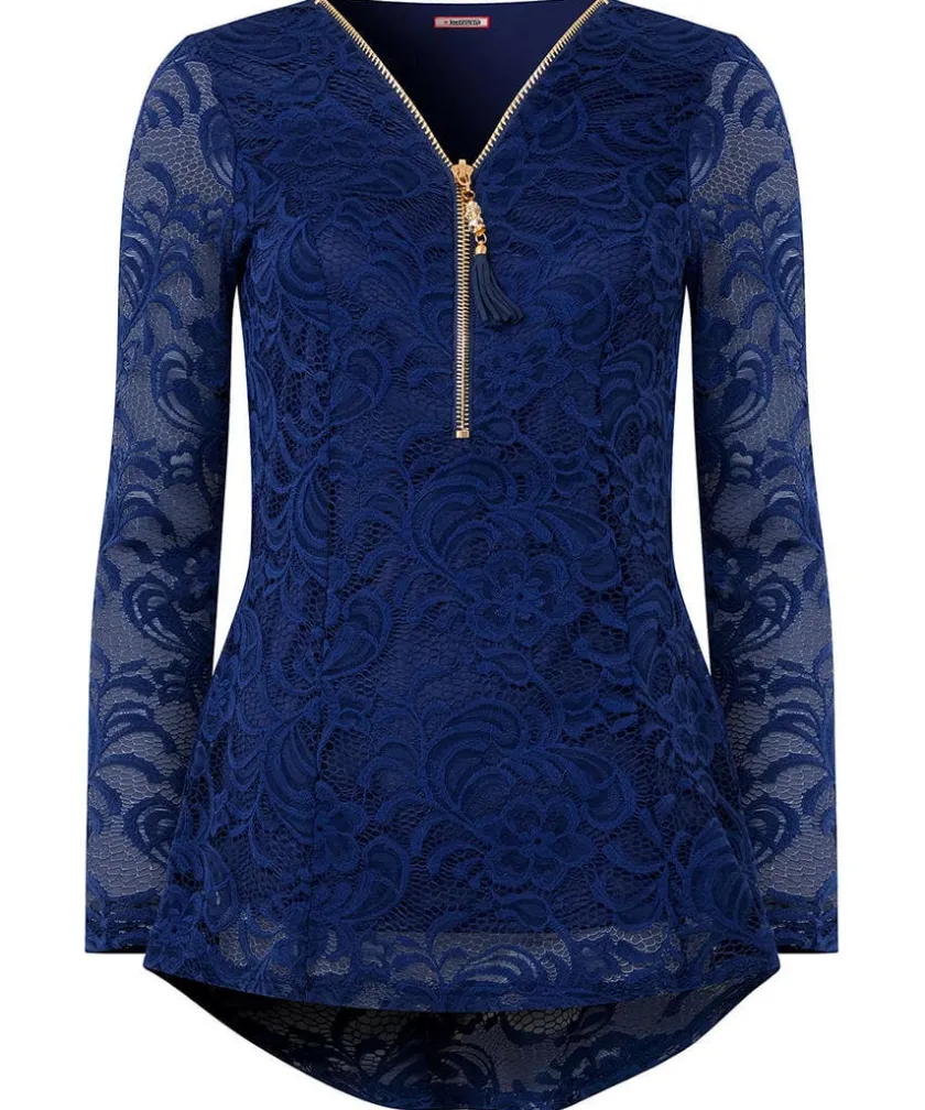 Joe Browns Loretta Lace Zip Top-Women Tops, Tunics & Blouses