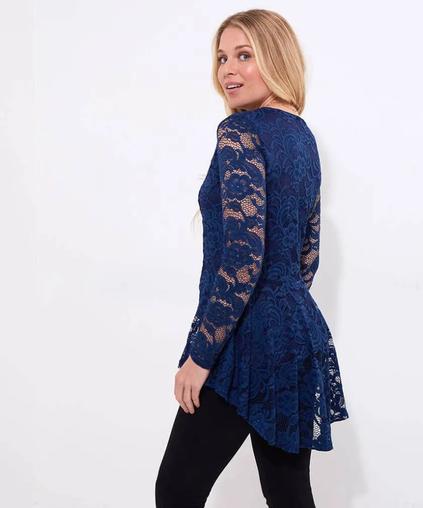 Joe Browns Loretta Lace Zip Top-Women Tops, Tunics & Blouses