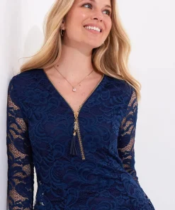 Joe Browns Loretta Lace Zip Top-Women Tops, Tunics & Blouses