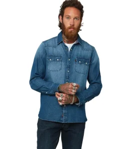 Joe Browns Loved And Lived In Denim Shirt- Shirts