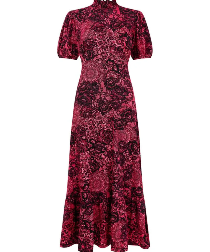 Joe Browns Lovely Lace Print Jersey Dress-Women Petite Collection|Dresses