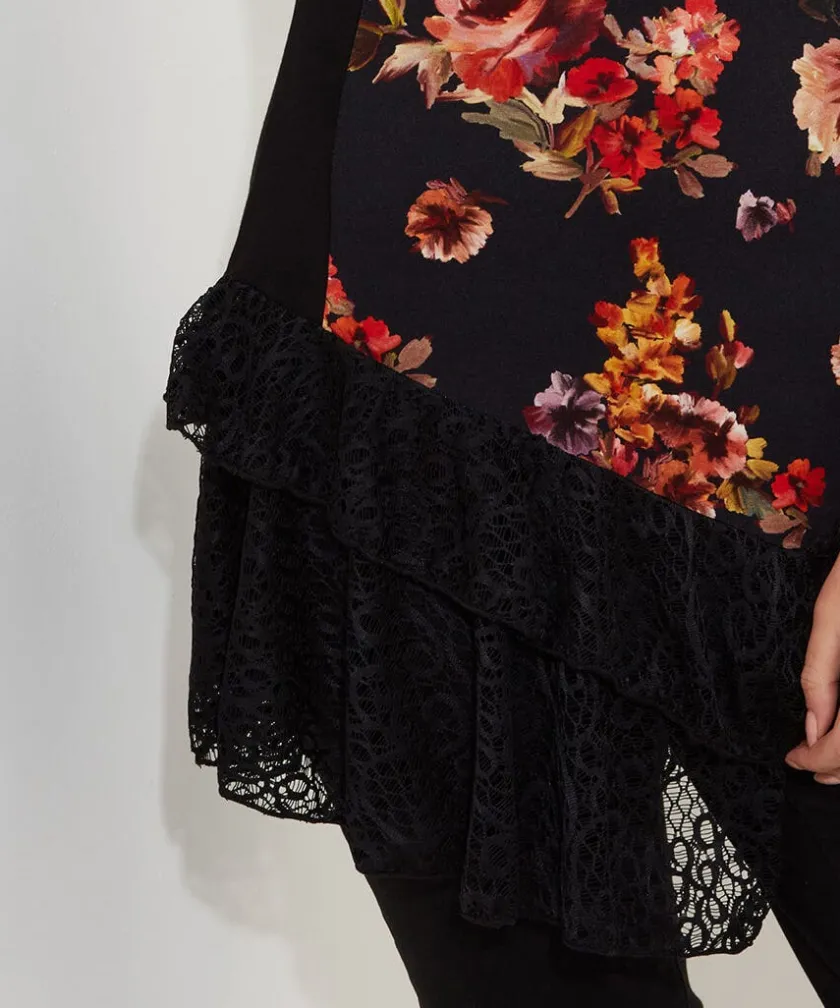 Joe Browns Lovely Lace Trim Jersey Tunic-Women Tops, Tunics & Blouses