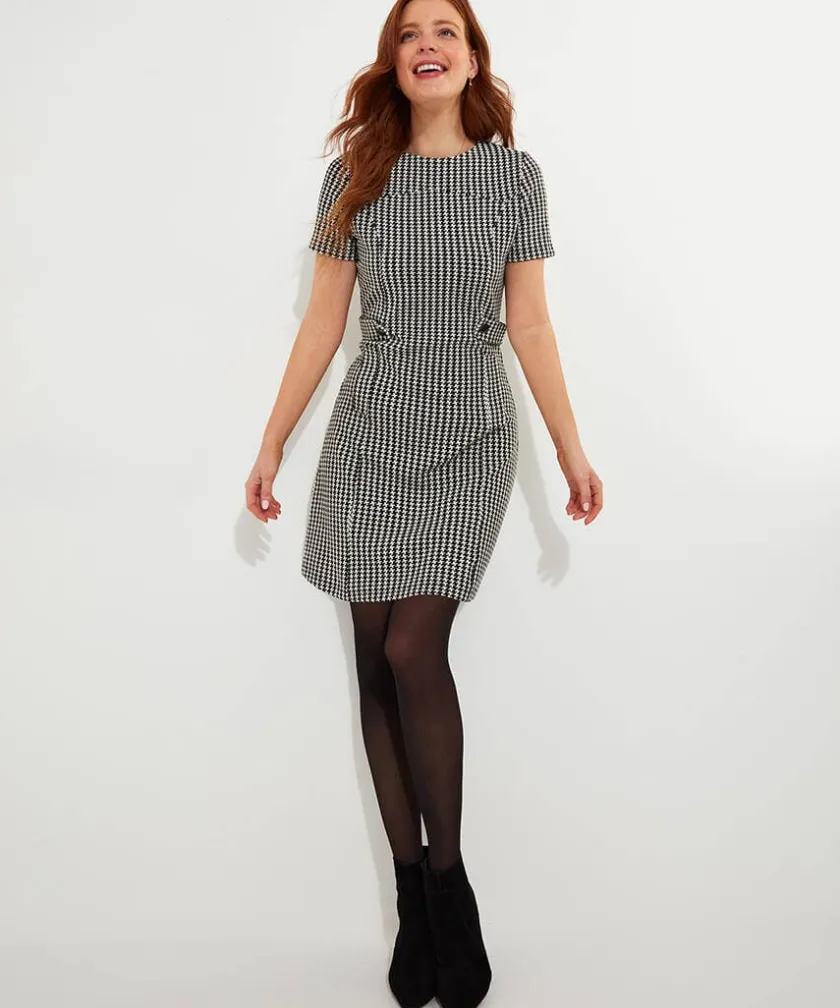 Joe Browns Lulu Dogstooth Stretch Jacquard Dress-Women Dresses