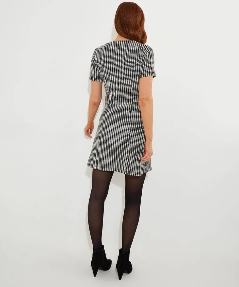 Joe Browns Lulu Dogstooth Stretch Jacquard Dress-Women Dresses