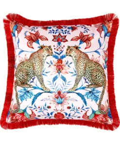 Joe Browns Luxe Leopard Floral Reversible Cushion- Animal Décor|Cushions & Throws