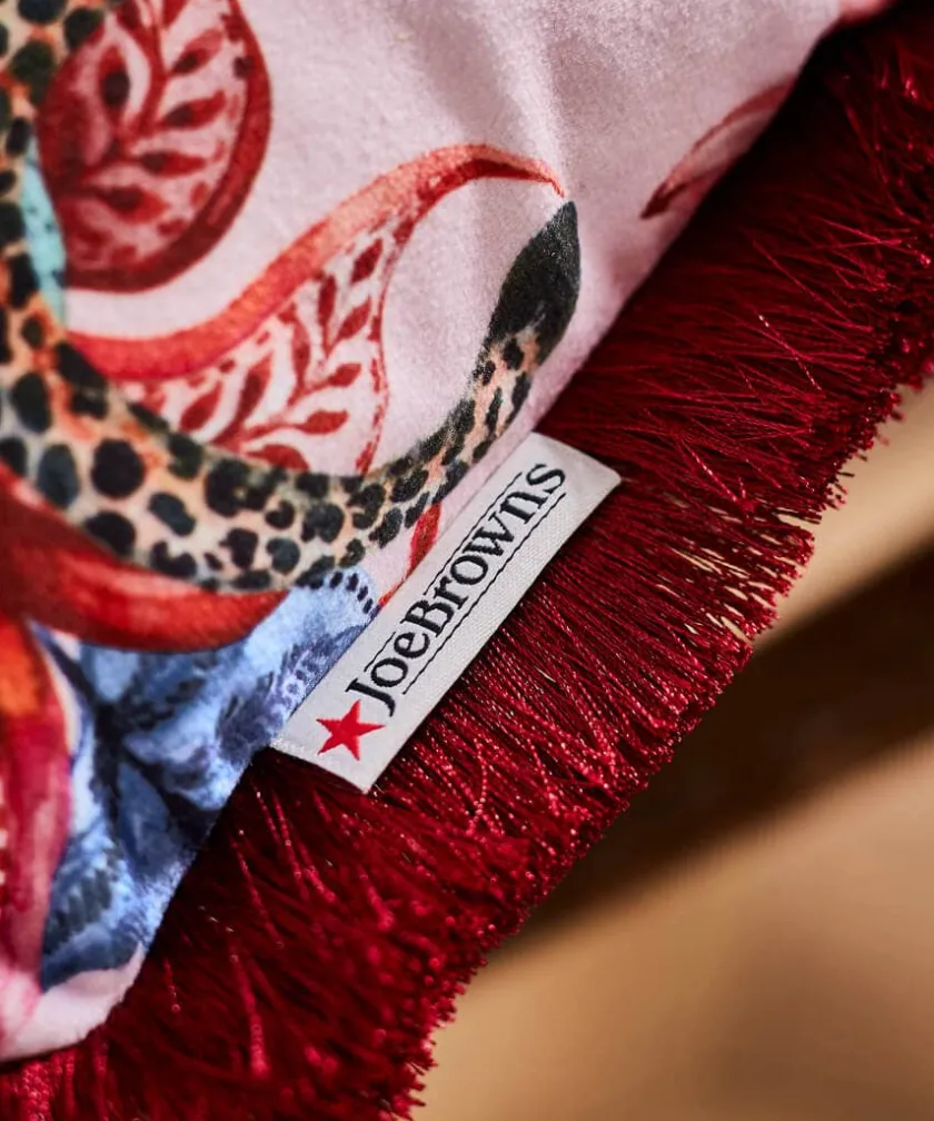 Joe Browns Luxe Leopard Floral Reversible Cushion- Animal Décor|Cushions & Throws