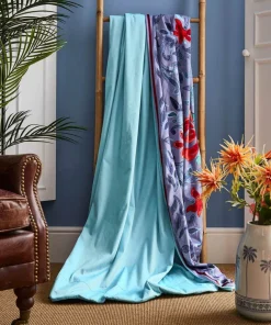 Joe Browns Luxurious Velvet Reversible Throw- Floral Décor|Cushions & Throws