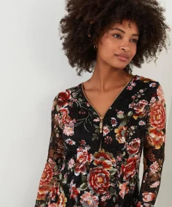 Joe Browns Macy Lace Zip Top-Women Tops, Tunics & Blouses