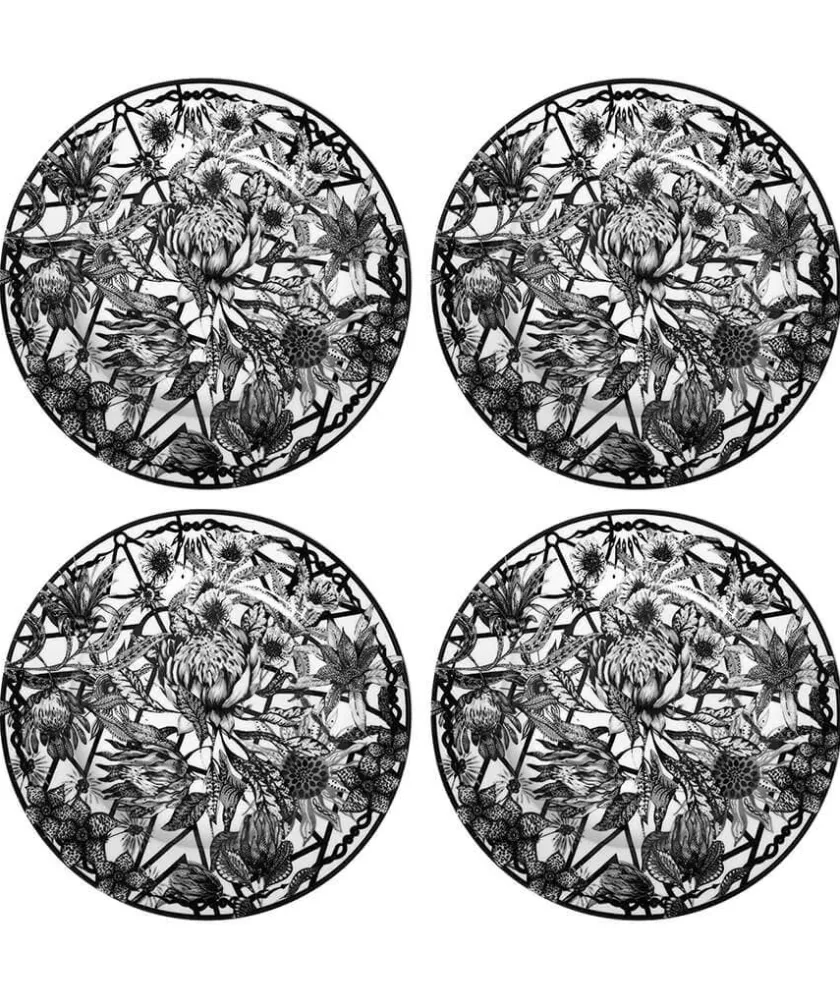 Joe Browns Magnificent Monochrome Floral Side Plates- Kitchenware & Dining|Floral Décor