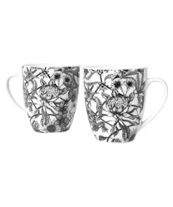 Joe Browns Magnificent Monochrome Floral Mugs- Kitchenware & Dining|Floral Décor