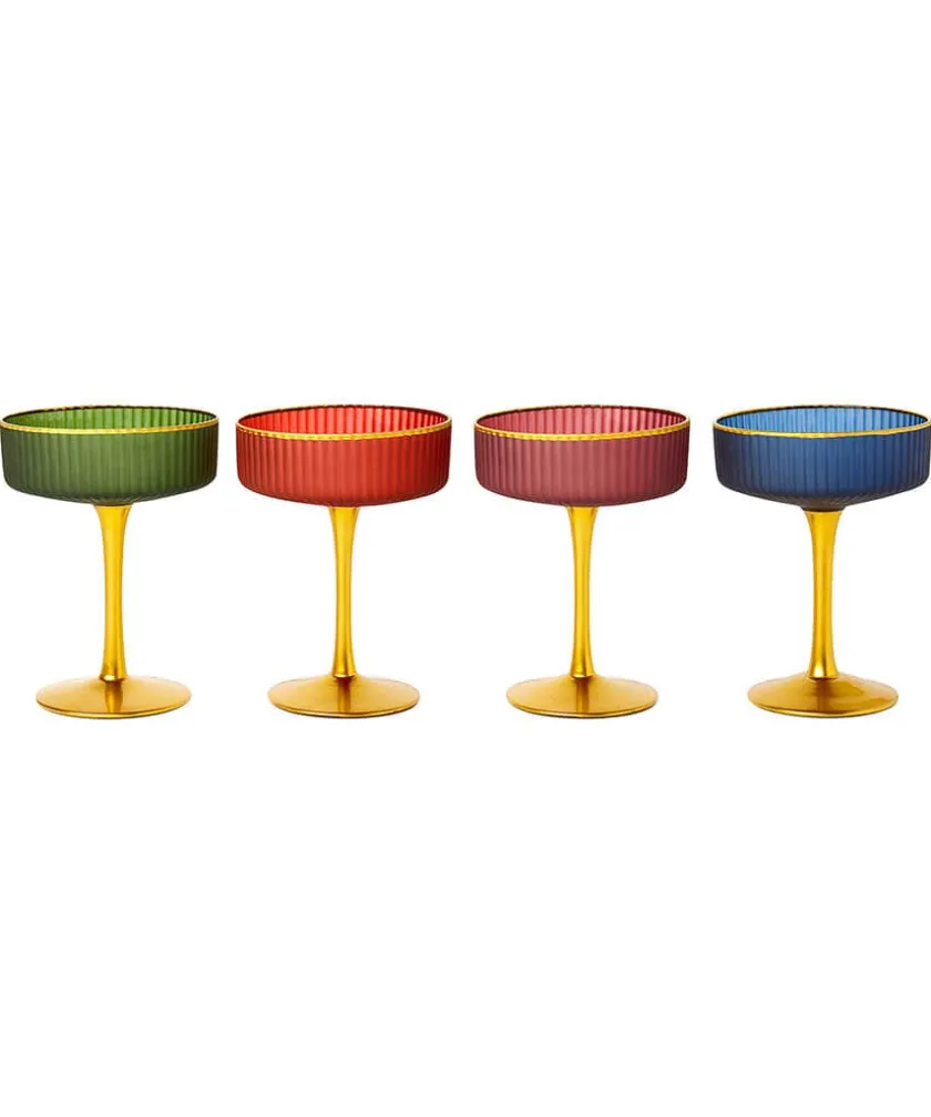 Joe Browns Majestic Jewel Martini Glasses Set Of 4- Kitchenware & Dining|Christmas Homeware
