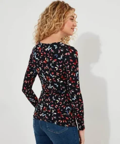Joe Browns Make A Statement Keyhole Jersey Print Top-Women Tops, Tunics & Blouses