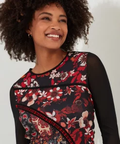 Joe Browns Marcie Cutabout Mesh Top-Women Tops, Tunics & Blouses