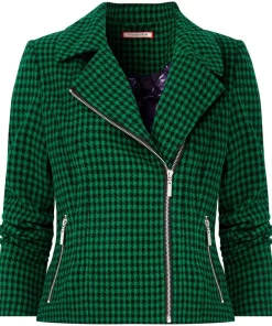 Joe Browns Meg Dogstooth Biker Jacket-Women Coats & Jackets