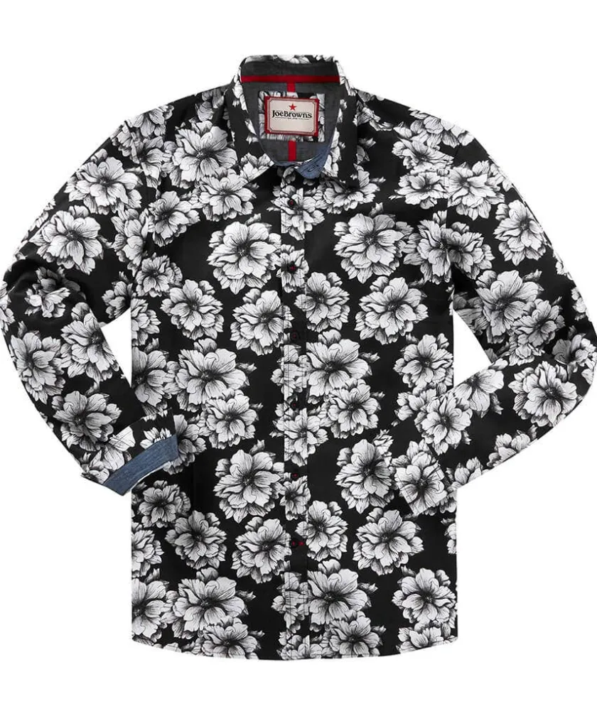Joe Browns Monochrome Floral Shirt- Men's Clothing|Gifts