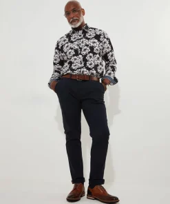 Joe Browns Monochrome Floral Shirt- Men's Clothing|Gifts