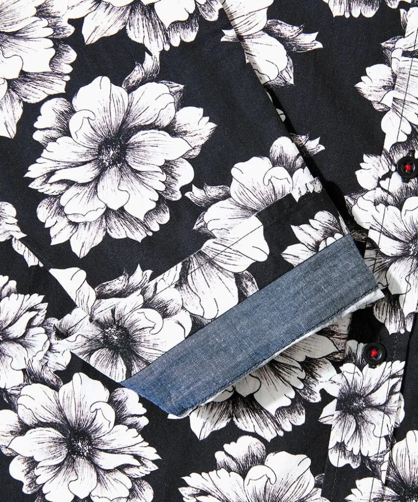 Joe Browns Monochrome Floral Shirt- Men's Clothing|Gifts