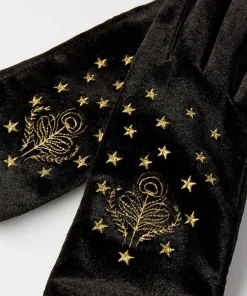 Joe Browns Opulence Embroidered Velour Gloves-Women Stocking Fillers|Gifts