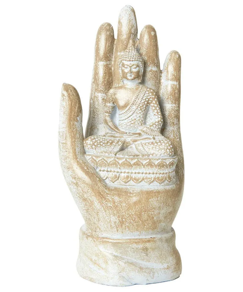 Joe Browns Peaceful Palm Meditating Buddha Figurine- Home Accessories