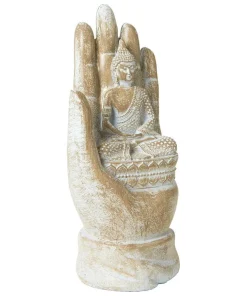 Joe Browns Peaceful Palm Meditating Buddha Figurine- Home Accessories