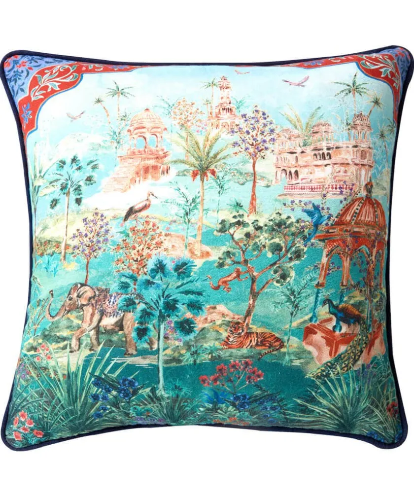 Joe Browns Peaceful Pergola Scene Reversible Cushion- Floral Décor|Animal Décor