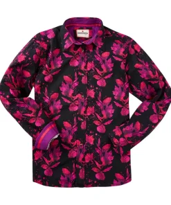 Joe Browns Pink Autumn Leaves Shirt- Men's Clothing|Gifts