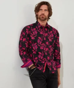 Joe Browns Pink Autumn Leaves Shirt- Men's Clothing|Gifts