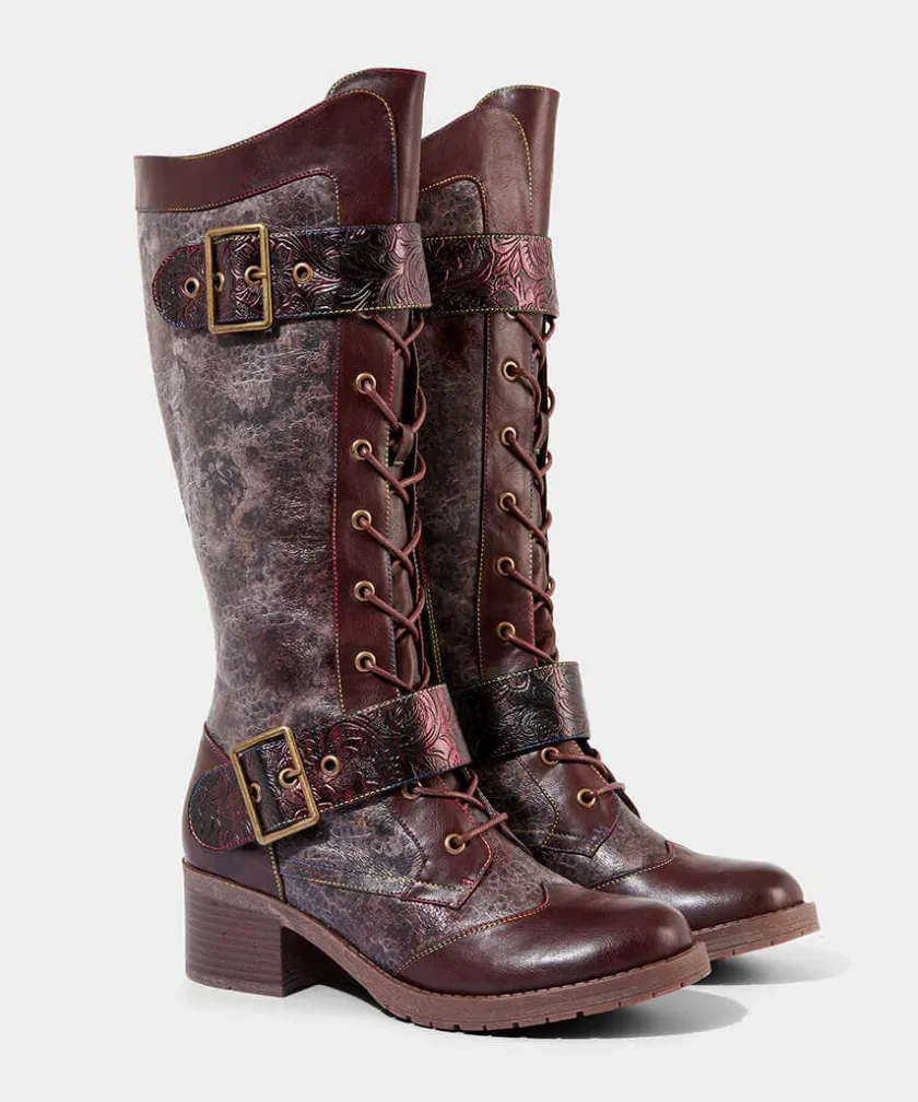 Joe Browns Robyn Tooled Strap Boots-Women Heels|Boots