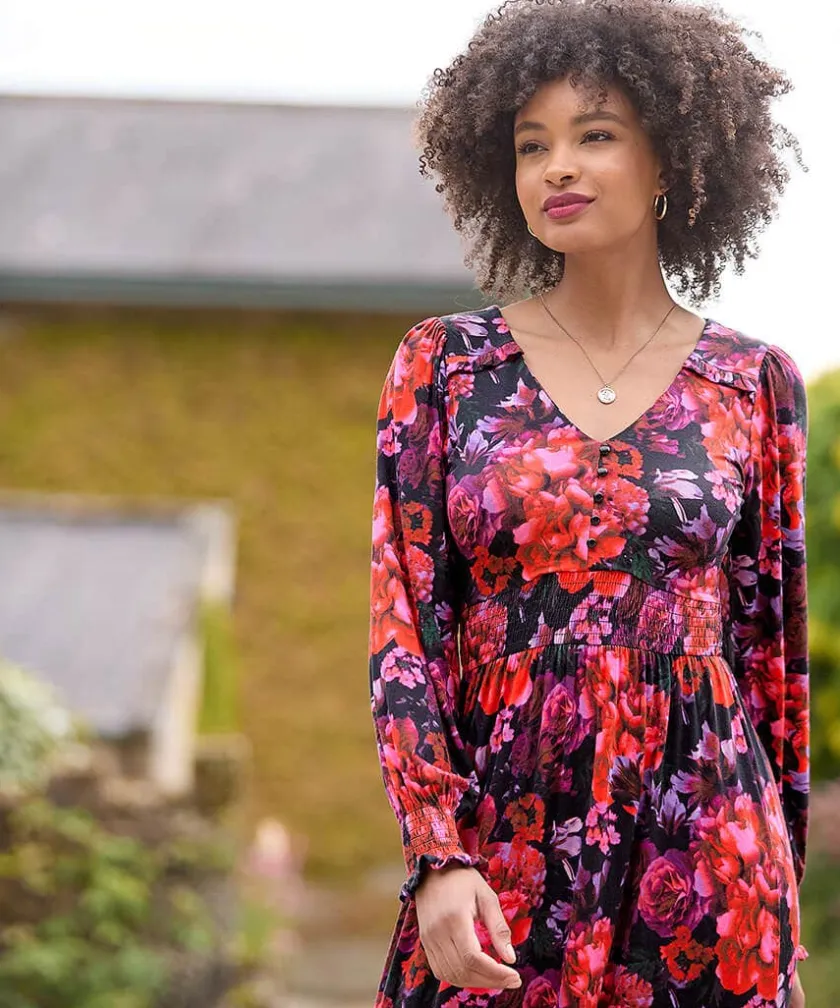 Joe Browns Romantic Florals Jersey Dress-Women Petite Collection|Dresses