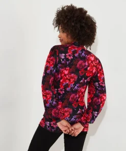 Joe Browns Romantic Florals Jersey Print Top-Women Tops, Tunics & Blouses