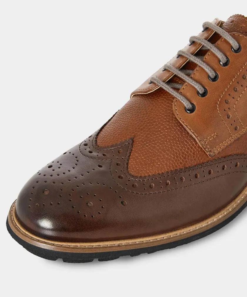 Joe Browns Savile Mixed Leather Brogues- Shoes|Shoes, Boots & Trainers