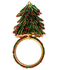 Joe Browns Set Of 4 Christmas Tree Beaded Napkin Rings- Kitchenware & Dining|Christmas Homeware