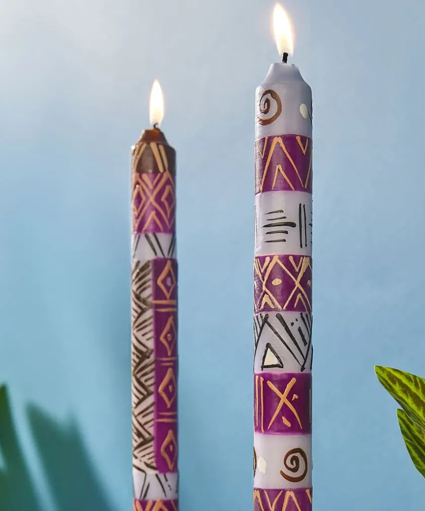 Joe Browns Set Of 2 Hand Painted Dinner Candles- Home Accessories|Candles & Candle Holders