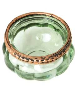 Joe Browns Set Of 4 Lambent Leaf Glass Tealight Holders- Home Accessories|Candles & Candle Holders