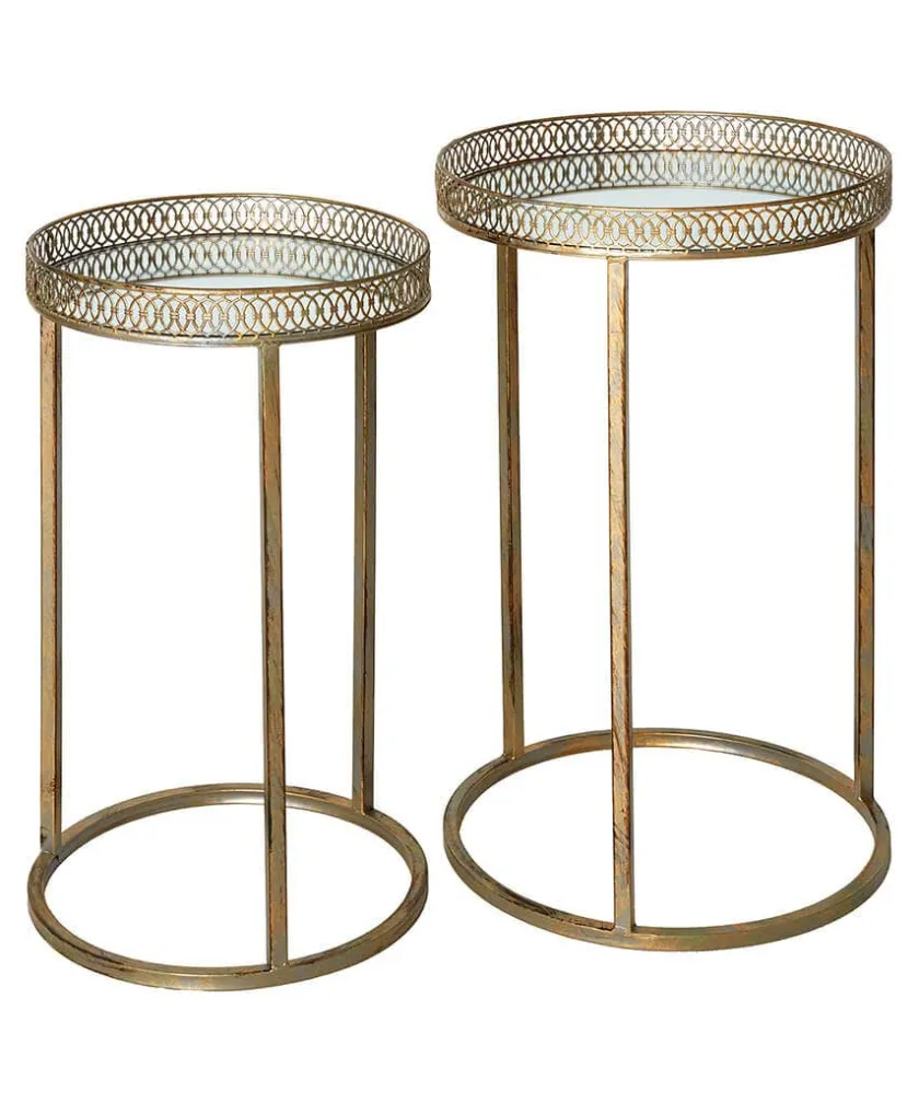 Joe Browns Set Of 2 Portobello Mirrored Side Tables- Furniture & Storage